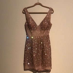 Beaded Cocktail Minidress